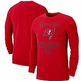 Men's Tampa Bay Buccaneers Nike Red 2019 Salute to Service Sideline Performance Long Sleeve Shirt,baseball caps,new era cap wholesale,wholesale hats